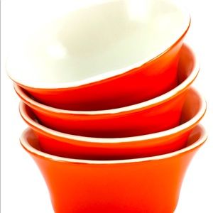 Rachael Ray Orange Stoneware Fruit Bowl, Set of 4